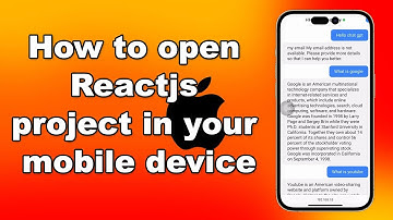 How to open reactjs project in mobile devices