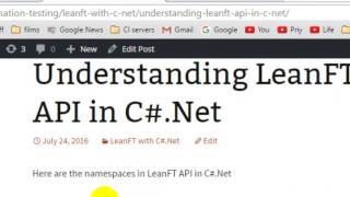 LeanFT Tutorial in C Sharp Net by Softpost   Part 1