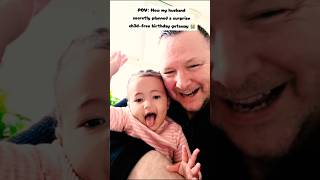 HOW MY HUSBAND PLANNED A SURPRISE CHILDFREE BIRTHDAY GETAWAY 😍#love #shorts