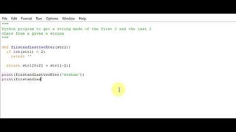 Python program to get a string made of the first 2 and the last 2chars from a given a string