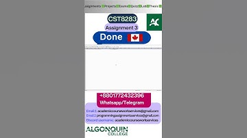 Student Work (Assignment)| 24F_CST8283_450 Business Programming Assignment 3 Work video | Algonquin