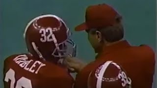 Alabama coach Bill Curry reprimands Prince Wimbley for showboating