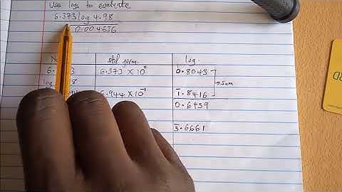 Using Tables of Logarithm to solve.  (Form 2 Mathematics)