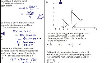 CSEC ratio multiple choice past paper questions part 1