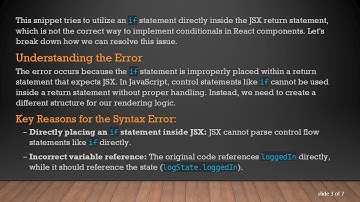 Fixing Unexpected token Errors in React Conditional Rendering