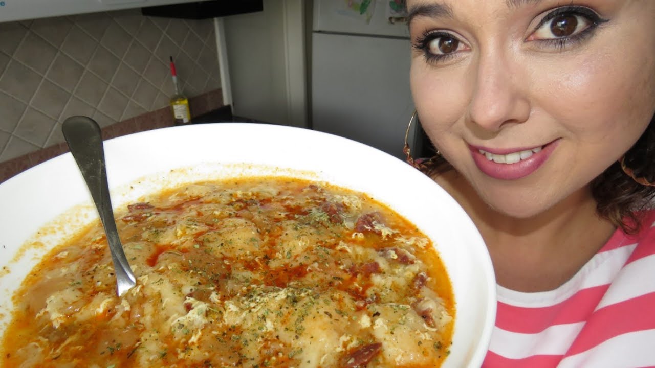 Sopa de bolillo/Migas para las amigas/Sopa de ajo con chorizo/Marisolpink