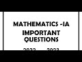 Ap Inter 1st year maths-1A 💯 V.IMP paper 2023 | Ap inter 1st year maths-1A 💯 % V.IMP Question 2023 |