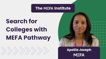 The MEFA Institute Search for Colleges with MEFA Pathway