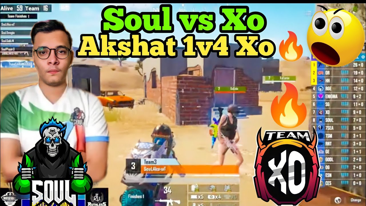 🔥Soul akshat 1v4 Xo | soul vs xo | soul vs xo fight in invitational showdown finals