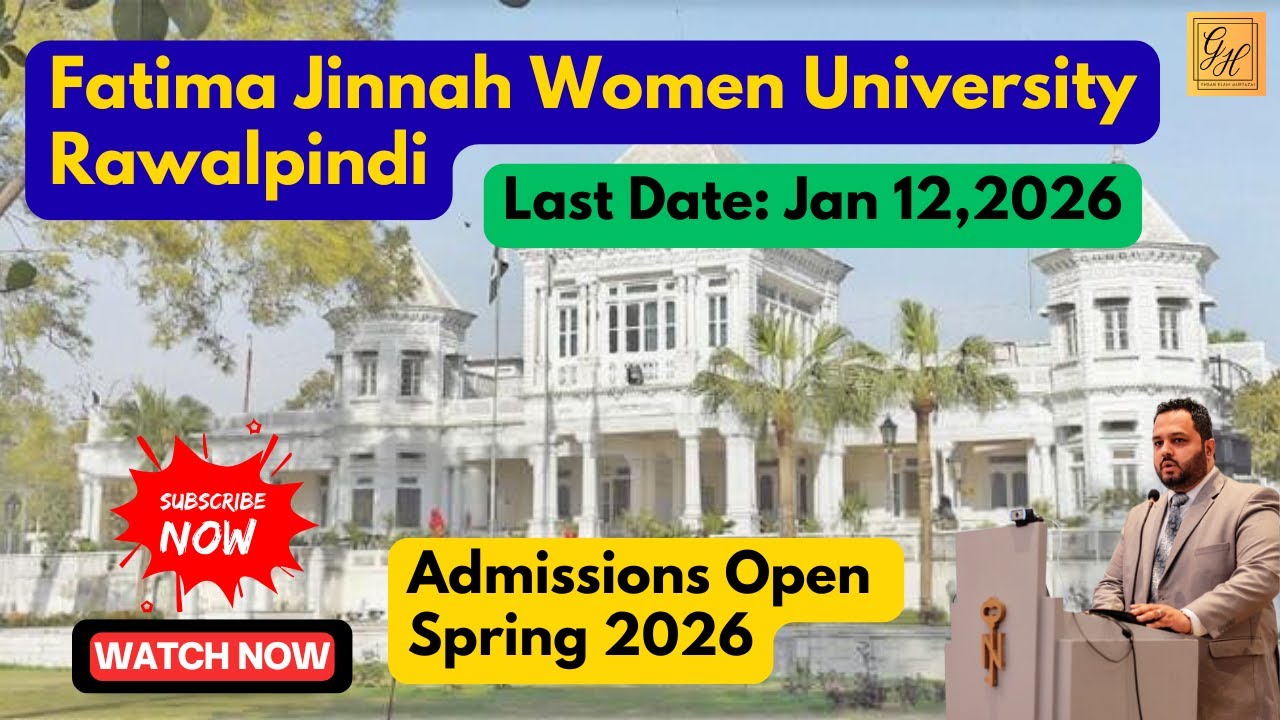 Fatima Jinnah Women University Rawalpindi Spring Admissions Open 2026 ...