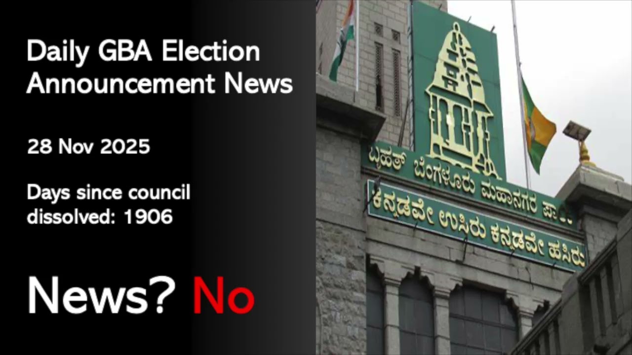Have GBA / BBMP Elections Been Announced Yet? Day 160