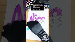 DESENHANDO O NOME ALICE #arte #lettering #desenhos