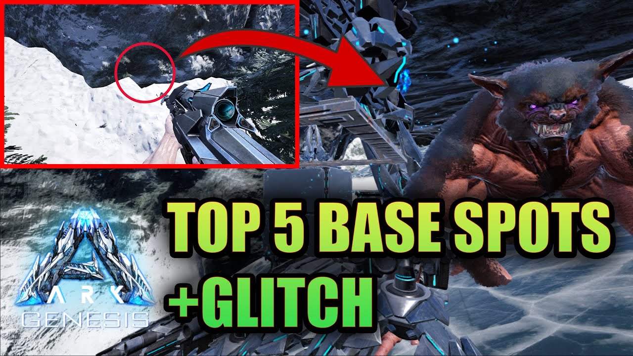 ARK GENESIS TOP 5 BASE LOCATIONS und GLITCH SPOTS YouTube