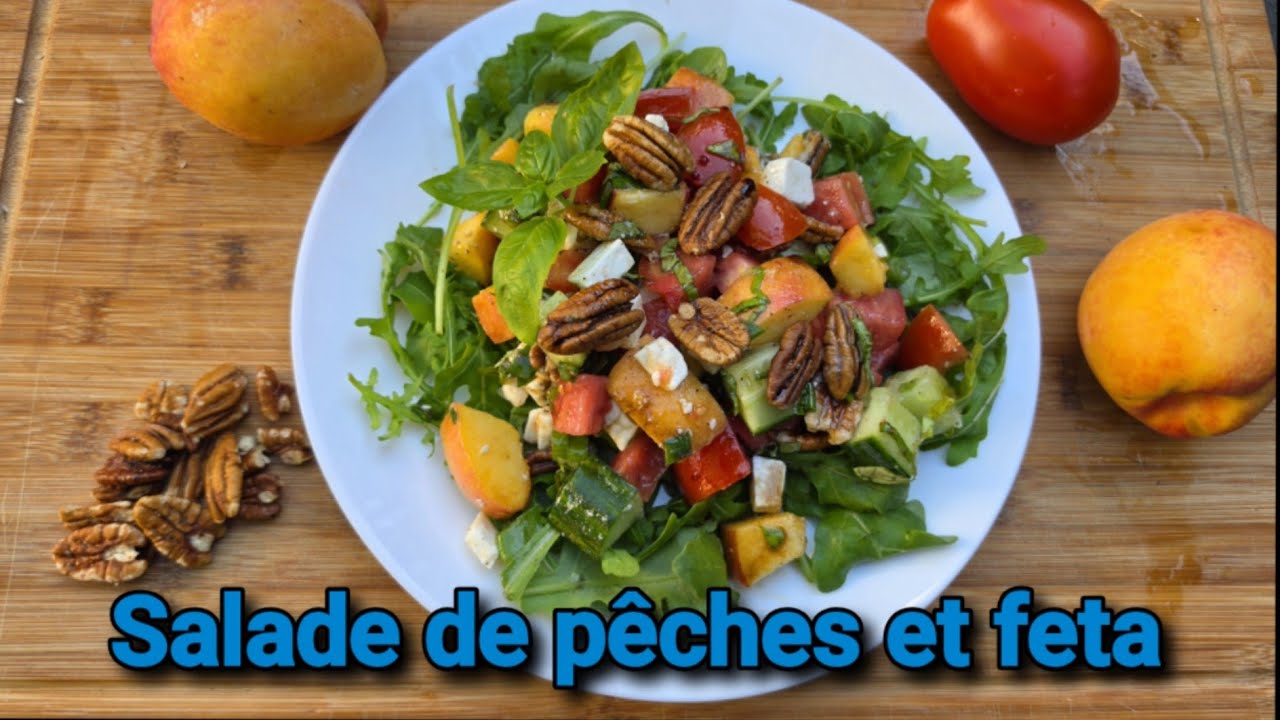 Salade de pêches et feta