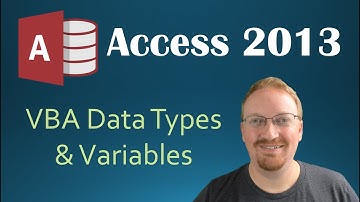 27. VBA - Variables And Data Types (Programming In Microsoft Access 2013) 🎓