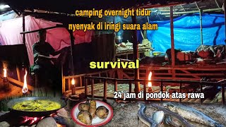 CAMPING OVERNIGHT || HUJAN DERAS DAN PETIR, TIDUR NYENYAK DI SHELTER ATAS RAWA