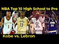 Kobe & Lebron at ang Top 10 NBA Players na Dumiretcho sa Pros mula High School.