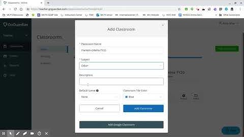 Creating a Class in Go Guardian