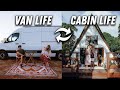 VAN LIFE to CABIN LIFE | Living in a Beach A-Frame Tiny House