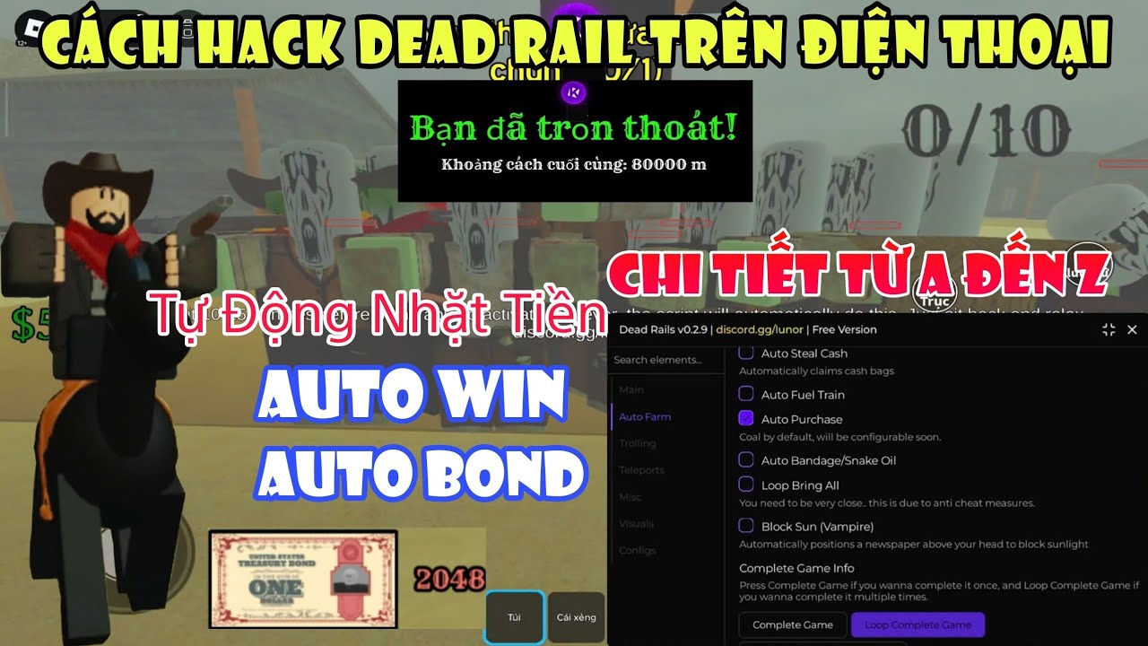 Cách hack Dead Rails hoàn thành nhiệm vụ Bán Xác Tesla (Auto Win ...