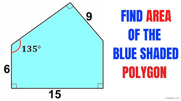 Calculate Area of the Blue shaded Polygon | Irregular Pentagon | Important Geometry skills explained
