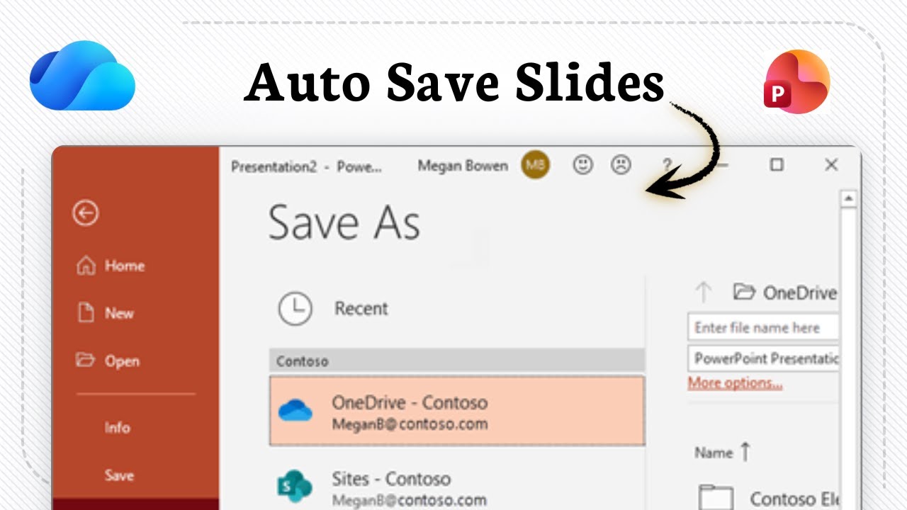 How to automatically save your PowerPoint in OneDrive - YouTube