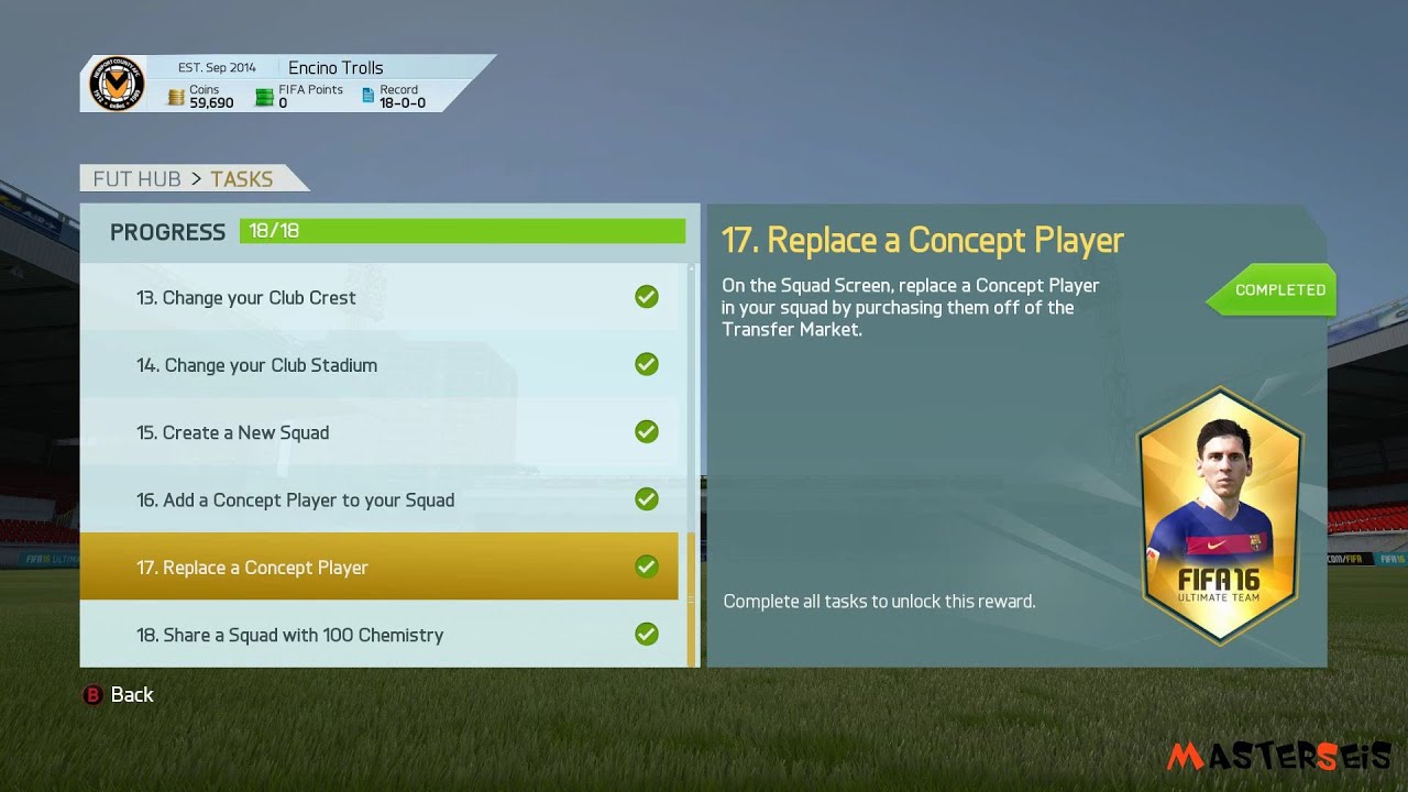 FIFA 16 Ultimate Team How to Replace Concept Player