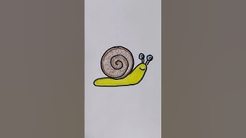 Tutorial 5 Simple step-by-step guide to drawing a cute snail. #snail #artforkids #drawing
