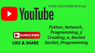 Python Network Programming 2   Creating a Socket   Socket Programming