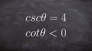 Given an angle and constraint find the six trig functions of the angle