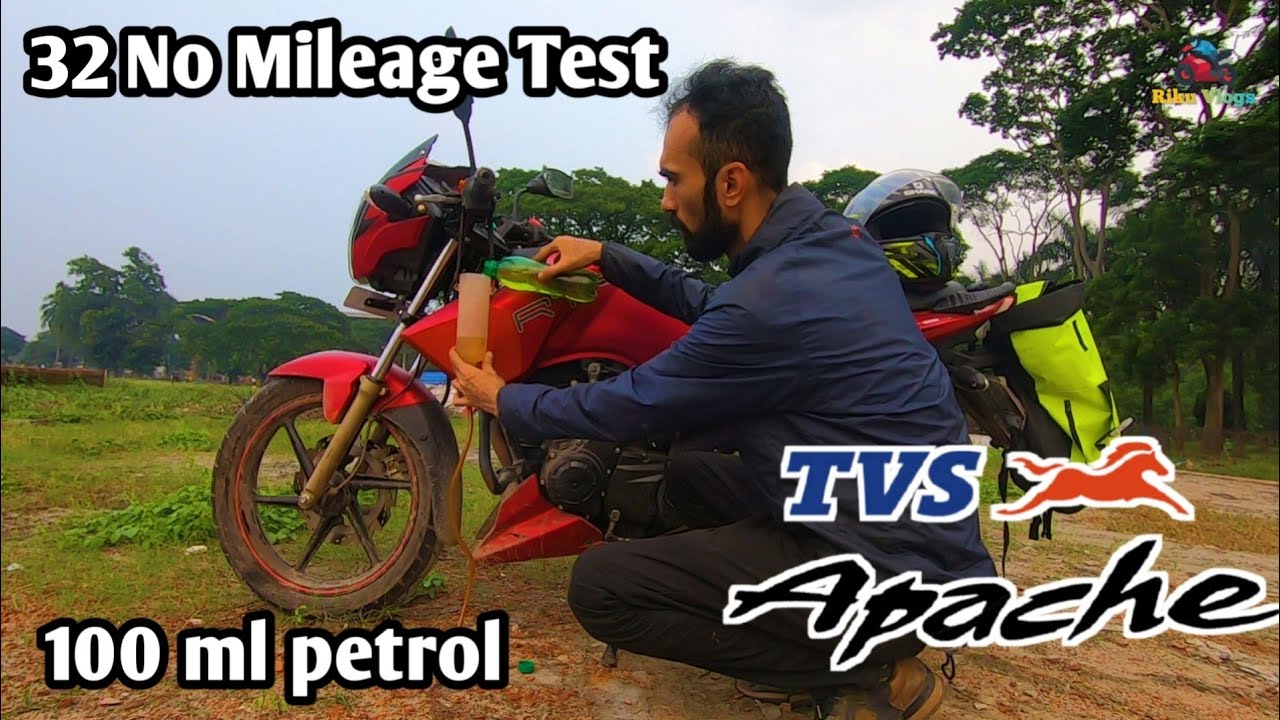 Tvs Apache Rtr 160 2v প ট রল কত পথ য য Tvs Apache Rtr 160 Mileage Test By Petrol Riku Vlogs