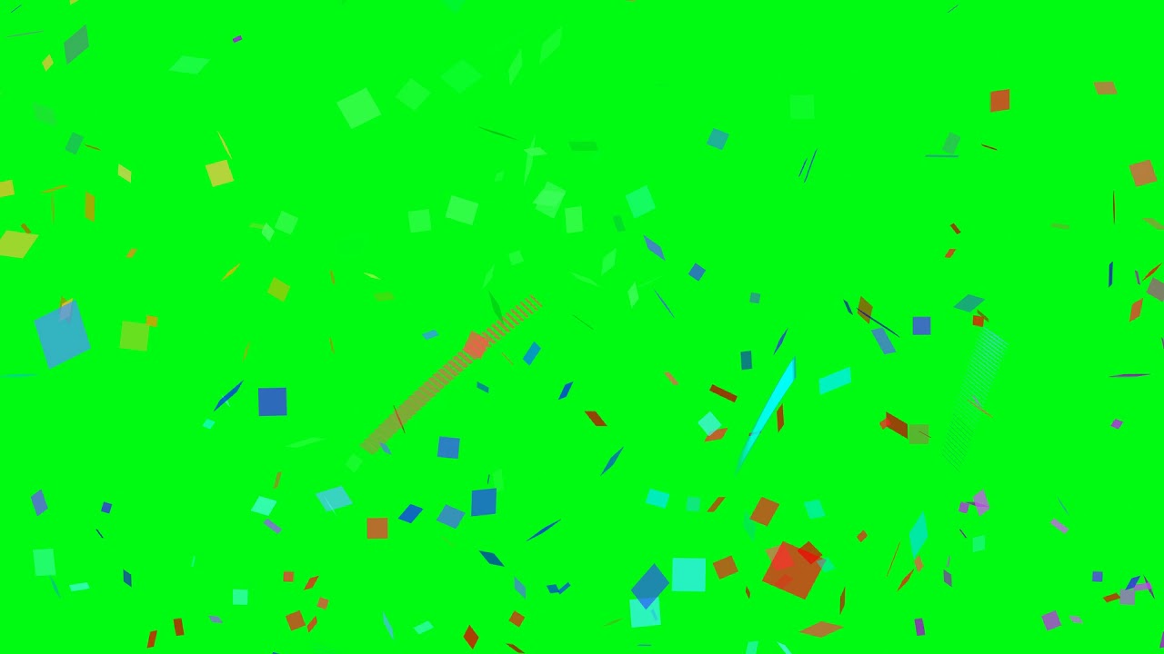 紙吹雪のフリー動画素材ー無料グリーンバックテンプレ用ー Youtube
