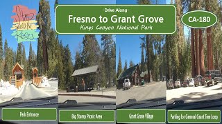 Fresno to Grant Grove at Sequoia - Kings Canyon National Park - CA-180 Drive Along - April 2021 (4x)