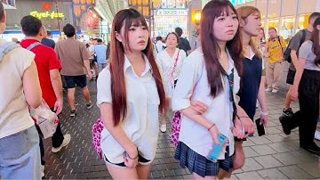 Osaka Japan Nightlife Street Scenes! So Many Pretty Girls! 🇯🇵✨