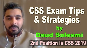 Q &A Live Session with Muhammad Daud Saleemi 2nd Position in Pakistan, CSS 2019