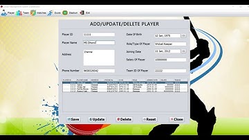 Cricket Database Management System | DBMS Project | Java (Swing)| MySQL