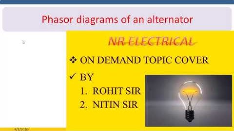 synchronous generator phasor diagrams
