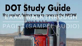 OLDER VERSION - Page 1 Exam Walkthrough (sample audio) = Audio + Ebooks Package by DOT Study Guide