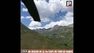 Dans les airs, au-dessus de la 11e étape du Tour de France