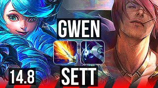 GWEN vs SETT (TOP) | 6k comeback, 400+ games | EUW Master | 14.8