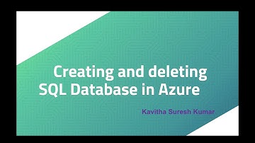 Creating and deleting SQL Database in Azure