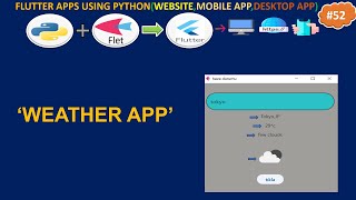 Flet: Python Weather App {Hava Durumu Uygulaması } +OpenWeatherMap screenshot 1