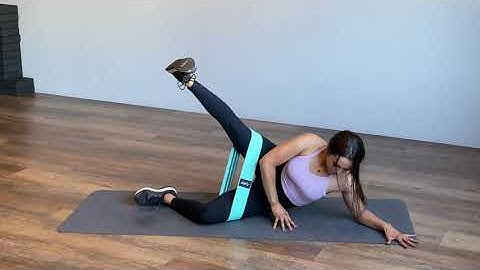 Side-Lying Hip Abduction (Left) with Resistance Band – Booty Band Exercises – Zaksy.com