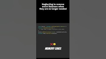 Neglecting to remove event listeners when they are no longer needed #javascript #codingtips