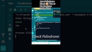 Java Palindrome Check 🔁 | Yes or No | Beginner Coding Trick#coding #learnwithrehan #programming