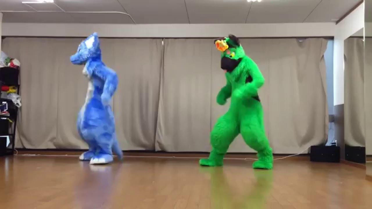 ケモノ着ぐるみで ハッピーシンセサイザ M L S With Lock In Ver 踊ってみた Fursuit Dance Youtube