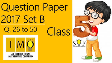 IMO Maths Olympiad 2017 Class 5 Set B Questions 26 to 50