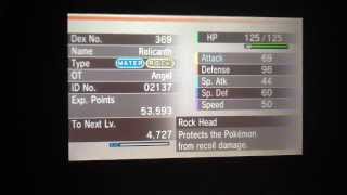 Pokemon x and y catching a shiny Relicanth