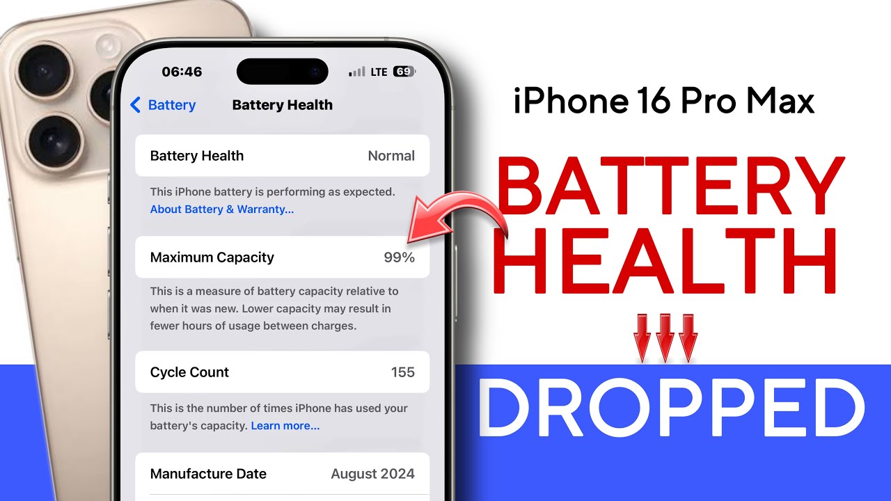iPhone 16 Pro Max Battery Health Dropped to 99%| iPhone Tips And Tricks