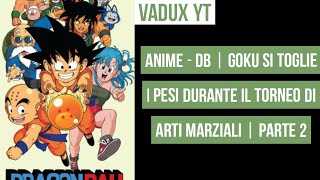 Anime Db Goku Si Toglie I Pesi Durante Il Torneo Di Arti Marziali Parte 2 Youtube